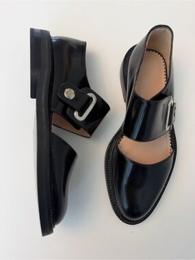 INCH2 Black Mary Jane Monk Strap Shoes, Size 38 (US 8)